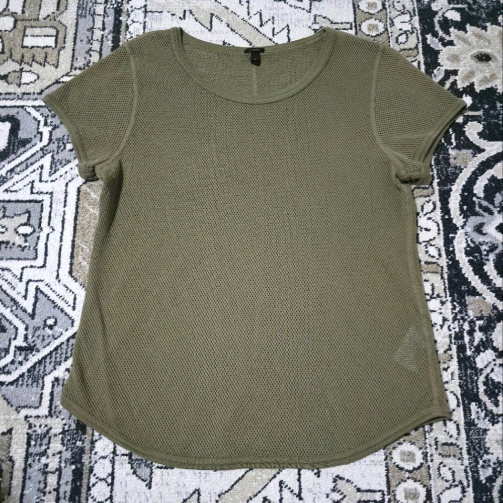 J.Crew oversized mesh jersey top